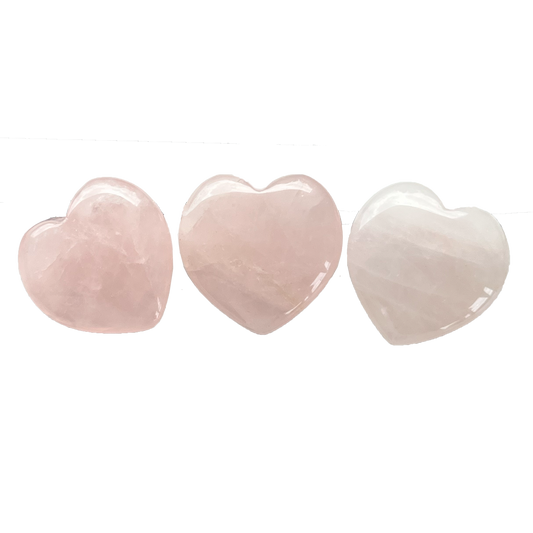 Pink Rose Quartz Stone Hearts