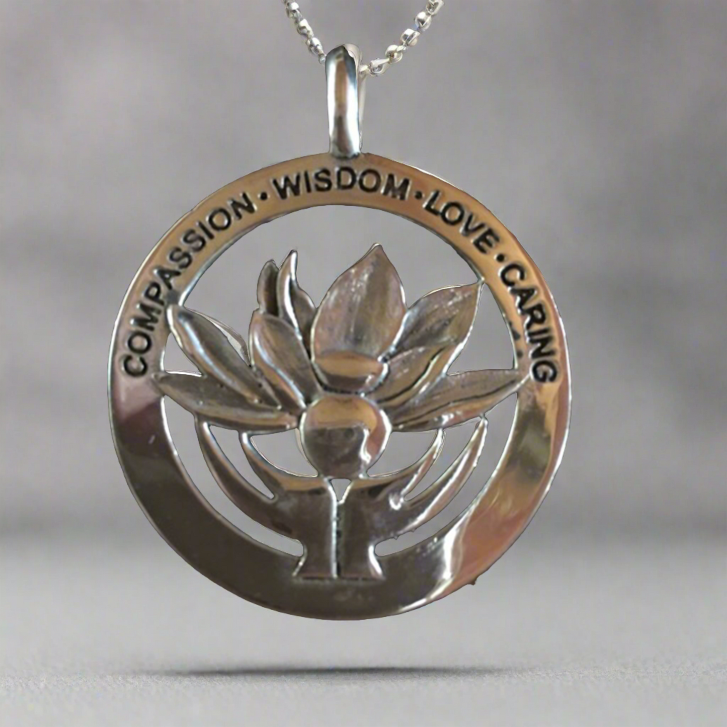 Sterling Silver Lotus Necklace Pendant