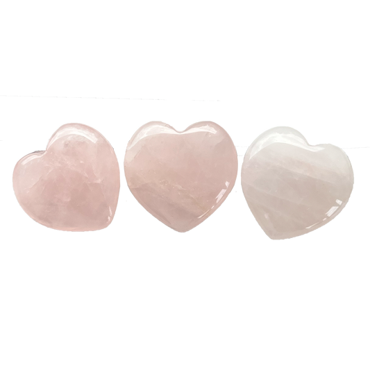 Pink Rose Quartz Heart Stone
