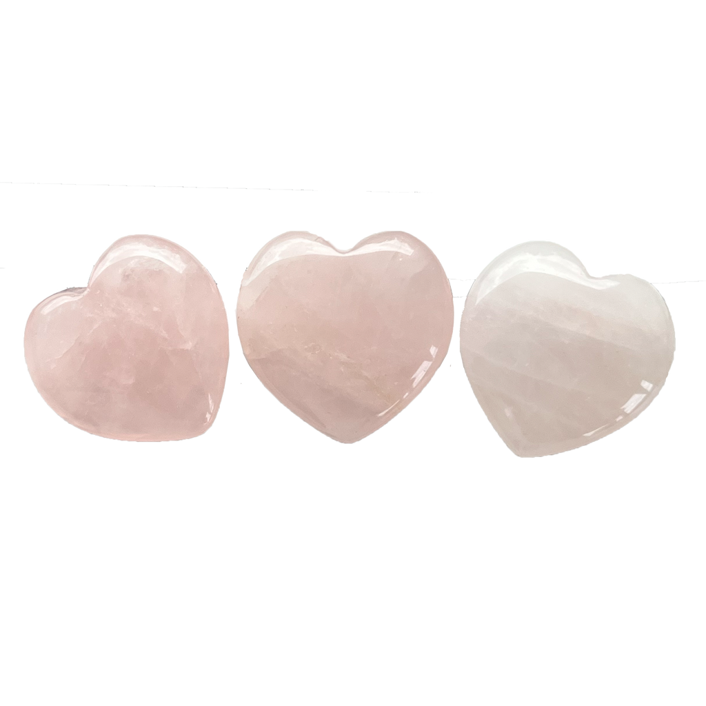 Pink Rose Quartz Stone Hearts