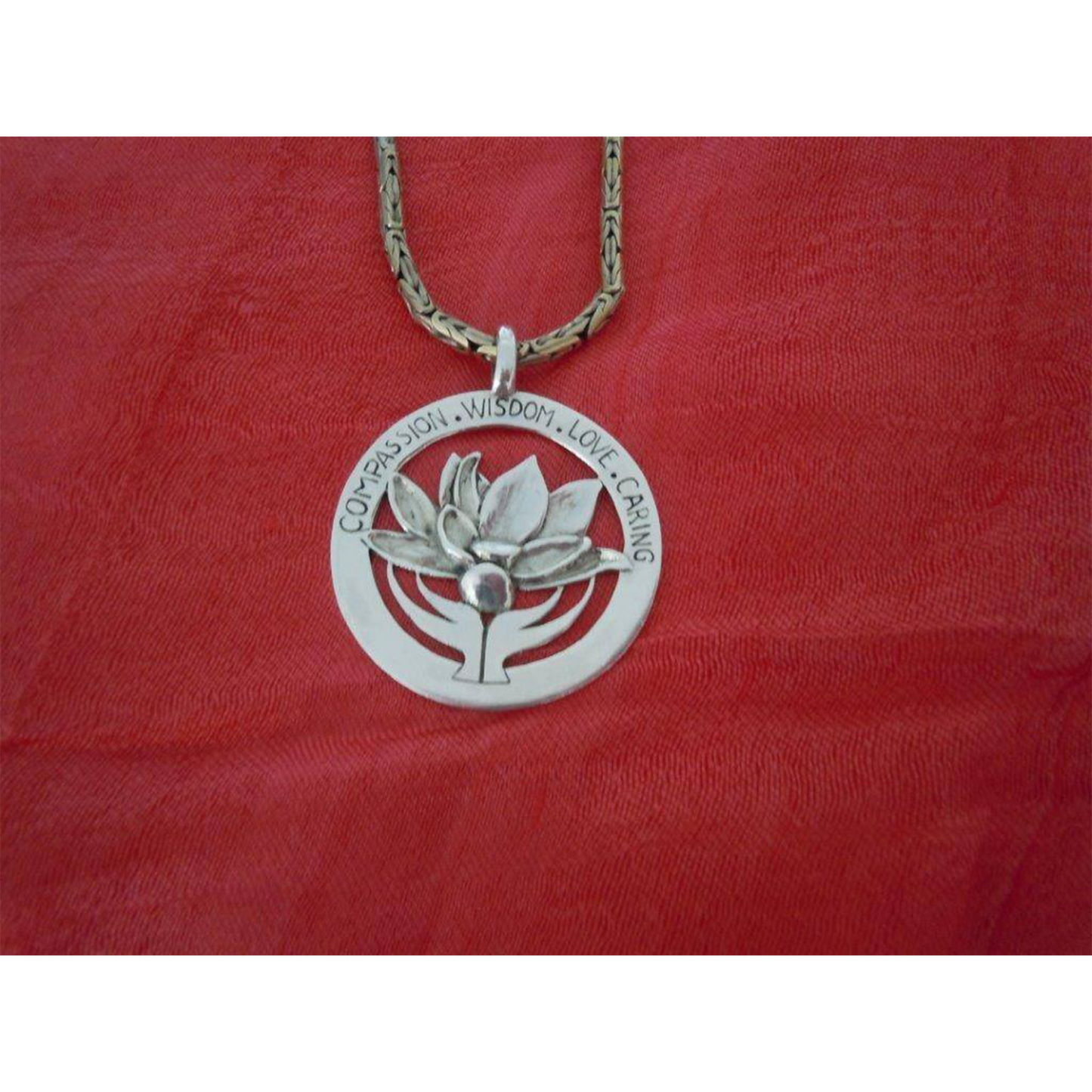 Sterling Silver Lotus Necklace Pendant
