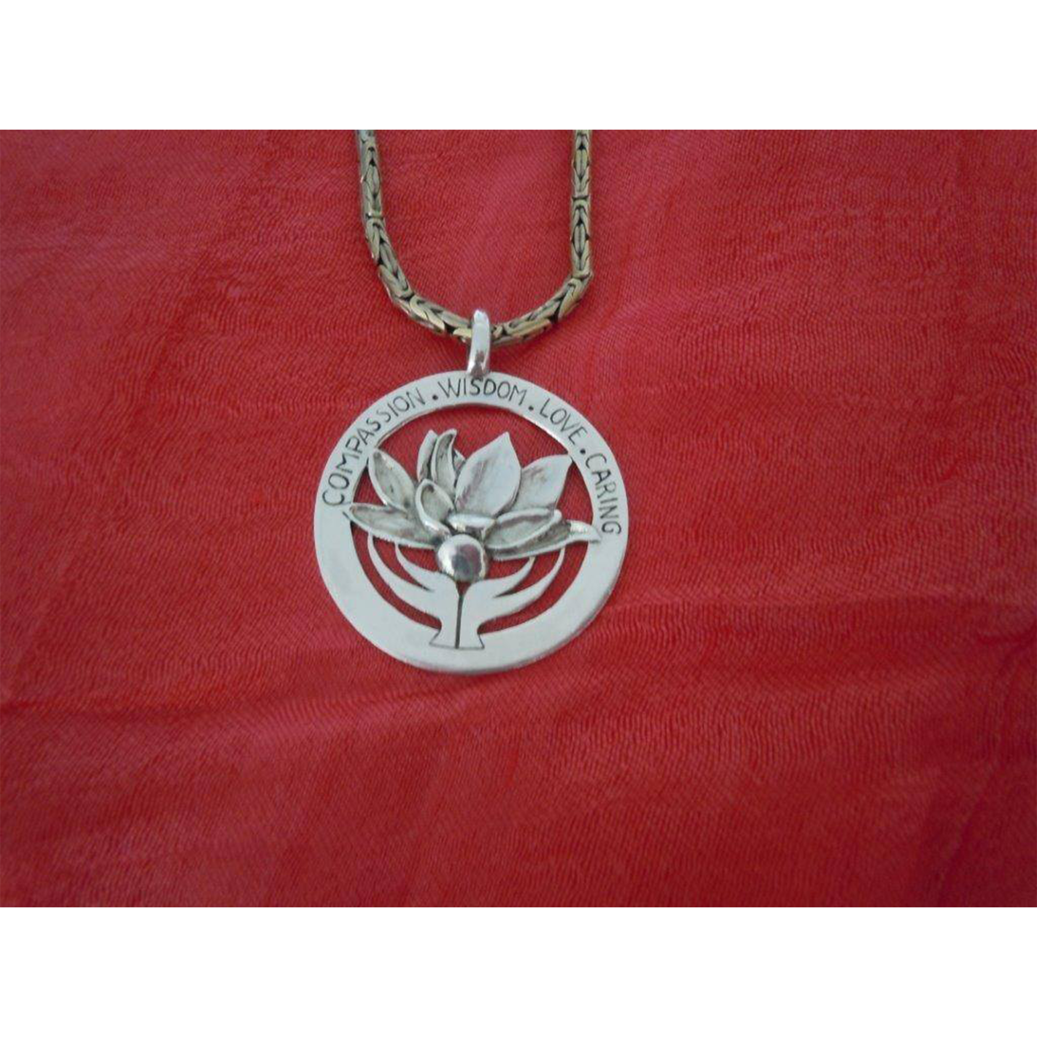 Sterling Silver Lotus Necklace Pendant