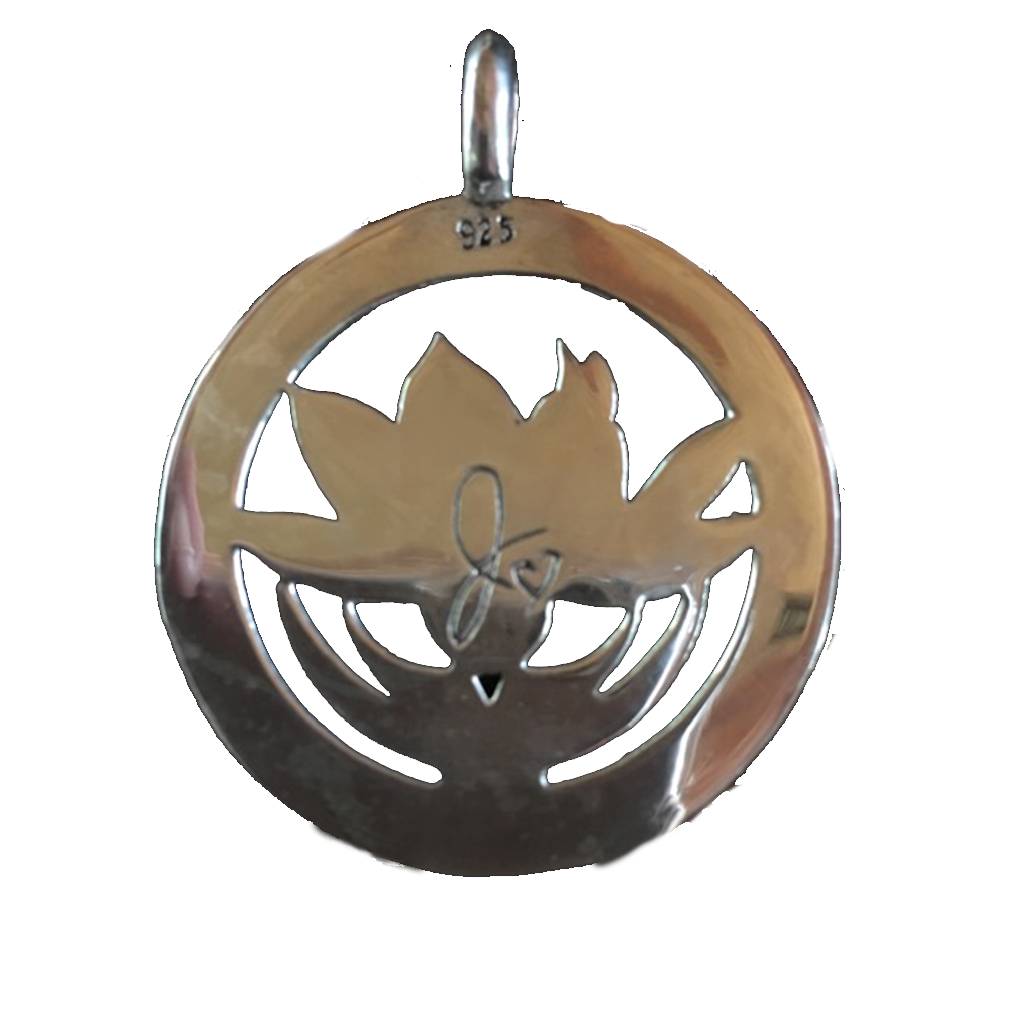 Sterling Silver Lotus Necklace Pendant