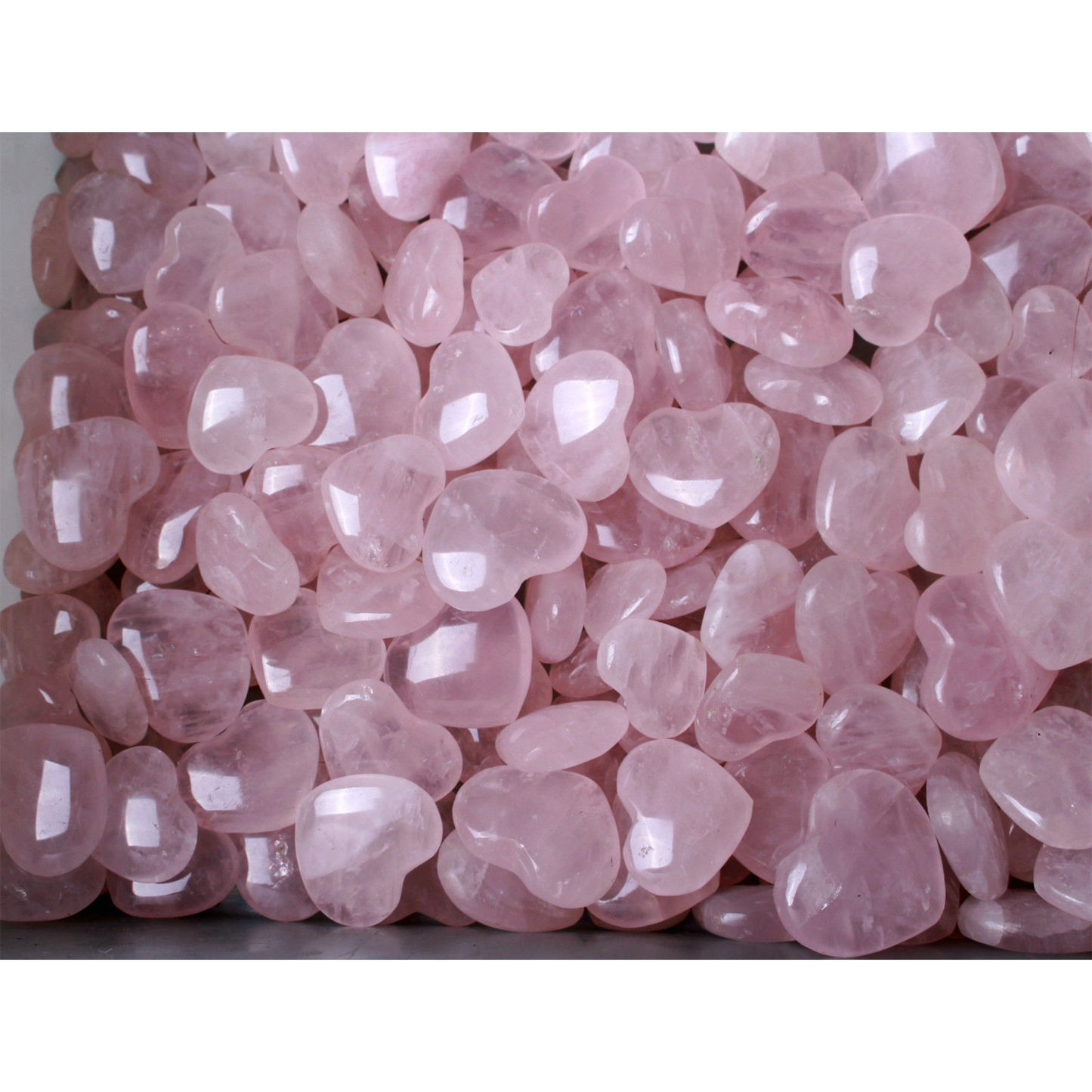 Pink Rose Quartz Stone Hearts